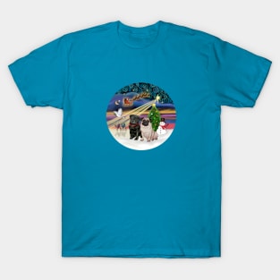 "Christmas Magic" with Two Pugs T-Shirt